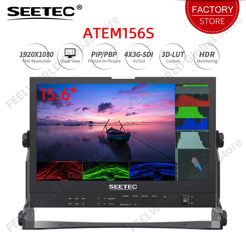 Монитор SEETEC ATEM156S с 15 6 дюймовой мультикамерой для трансляции производственный