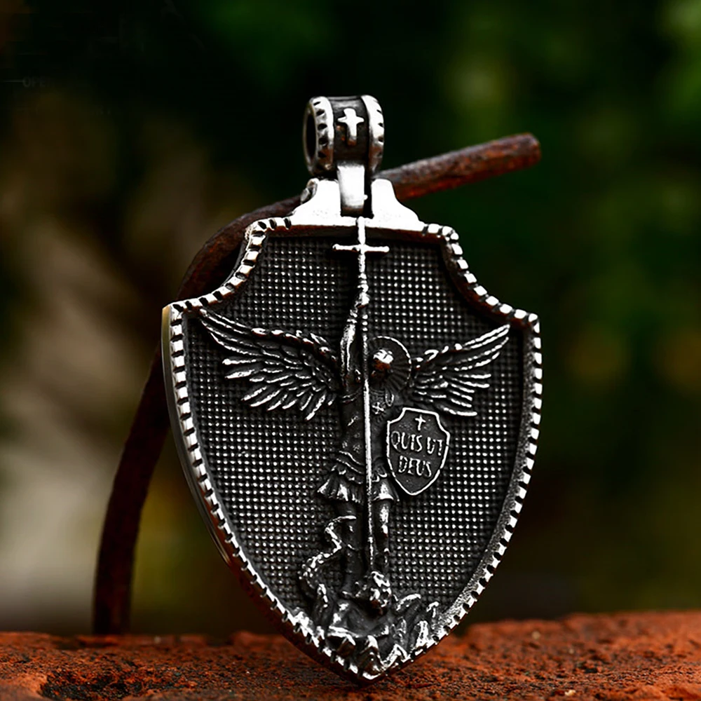 Vintage Unique Stainless Steel Angel Pendant European And American Cross Shield Men's Fashion Necklace Jewelry Gift Wholesale
Vintage Unique Stainless Steel Angel Pendant European And American Cross Shield Men's Fashion Necklace Jewelry Gift Wholesale