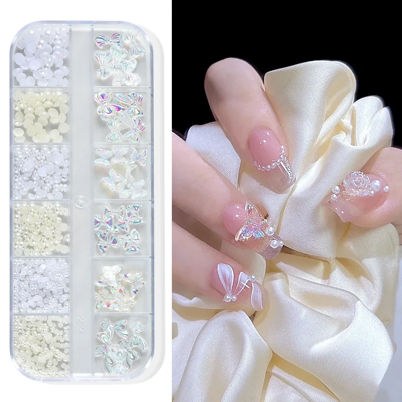 Nail Art Sequins Nail Glitter Acrylic Bowknot Pearl Shiny Rhinestone Decoration Press On Nails Supplies DIY Manicure Accessories
Nail Art Sequins Nail Glitter Acrylic Bowknot Pearl Shiny Rhinestone Decoration Press On Nails Supplies DIY Manicure Accessories