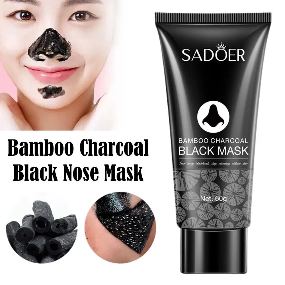 

60g Bamboo Charcoal Nose Blackhead Remover Deep Skin Treatment Care Cleansing Pore Pore Shrink Black Acne Dots Ma R4y3