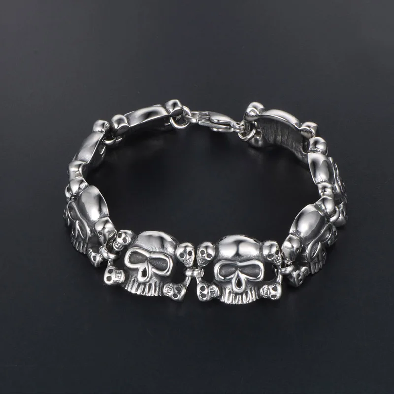 Gothic Bracelet Men's Stainless Steel Steampunk Skull Shape Bangles Music Birthday Party Jewelry Gift
Gothic Bracelet Men's Stainless Steel Steampunk Skull Shape Bangles Music Birthday Party Jewelry Gift