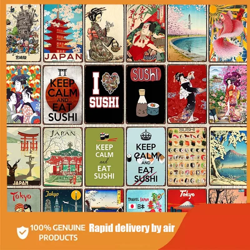 Японский постер для суши-еды Ukiyo-e, металлическая жестяная вывеска, Настенный декор для бара, ресторана, дома, магазина, дорожный сувенир, укр...
Японский постер для суши-еды Ukiyo-e, металлическая жестяная вывеска, Настенный декор для бара, ресторана, дома, магазина, дорожный сувенир, укр...