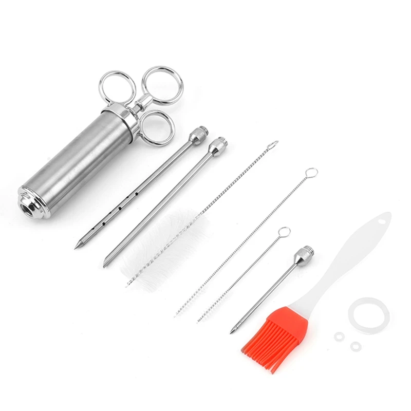 

Grill Marinade Seasoning Injector, Turkey Meat Injectors For Smoking, Cooking Meat Injection Syringe BBQ Accessories