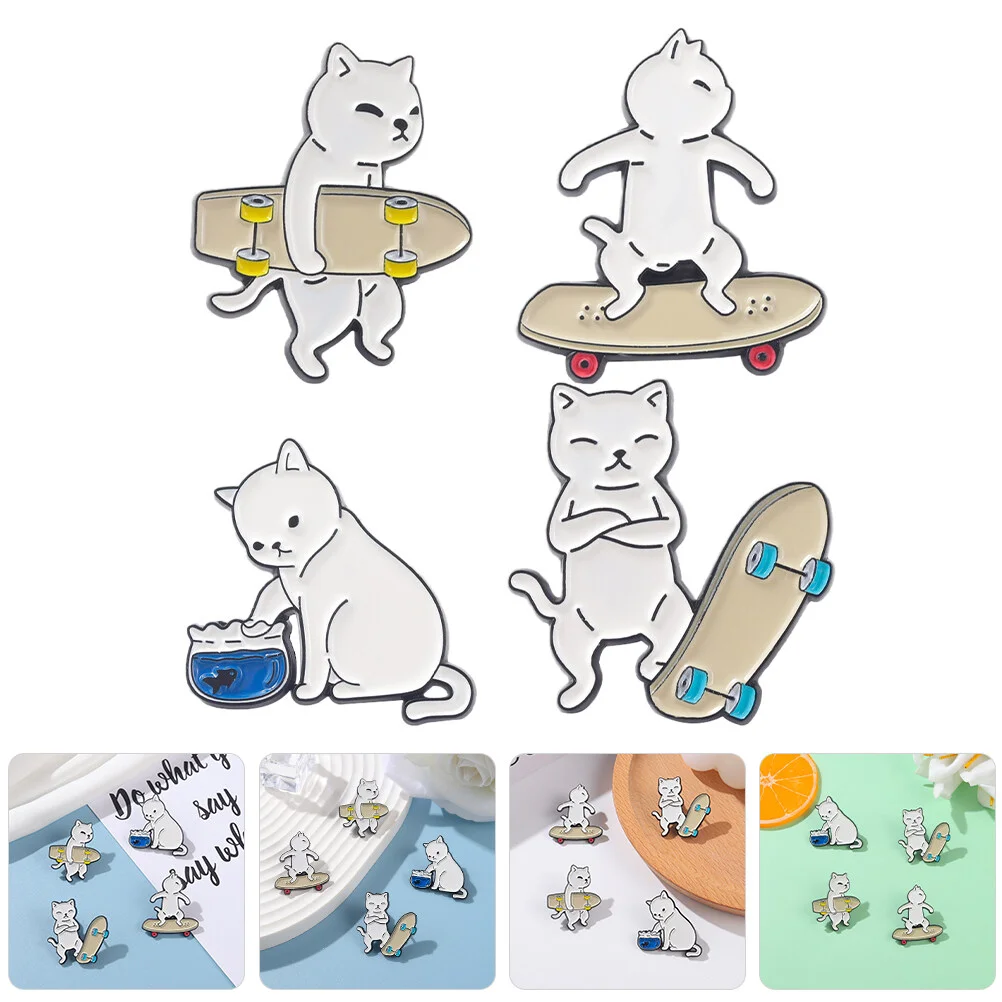 4 Pcs Party Emblem Lapel Pin Cat Brooch Brooches Jewelry Alloy Miss Hats Women's Enamel 
4 Pcs Party Emblem Lapel Pin Cat Brooch Brooches Jewelry Alloy Miss Hats Women's Enamel