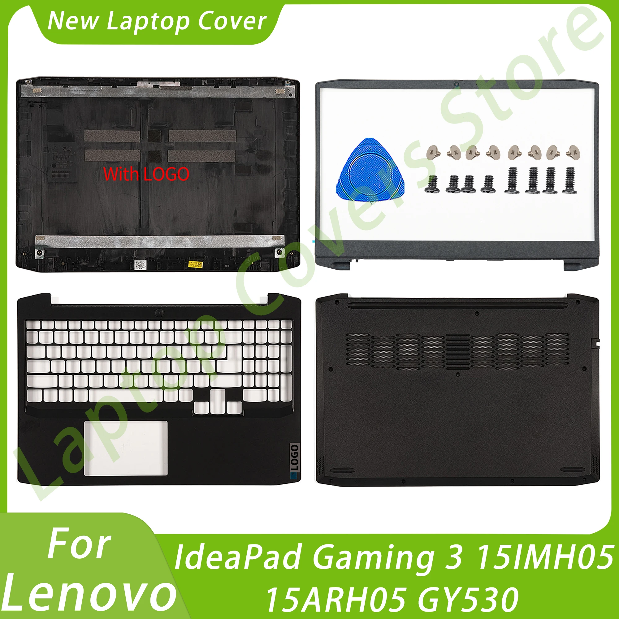 

Новинка для Lenovo IdeaPad Gaming 3 15IMH05 15ARH05 GY530 задняя крышка ЖК-клавиатуры нижний корпус Корпуса ноутбука Серебристый Сменный Чехол