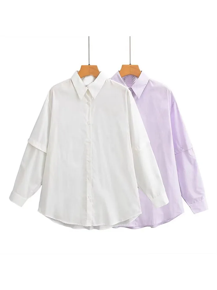 2022 fall new women's fashion round lapel temperament buttons decorated with loose patchwork shirt
2022 fall new women's fashion round lapel temperament buttons decorated with loose patchwork shirt