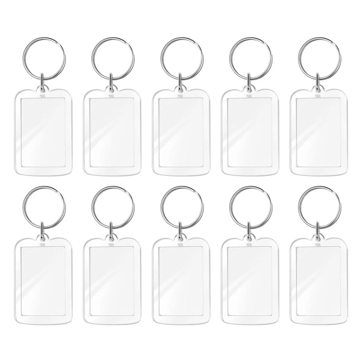 ULTNICE 10pcs Blank Insert Photo Frame Split Ring Keychain Functional Keyring Picture Frame
ULTNICE 10pcs Blank Insert Photo Frame Split Ring Keychain Functional Keyring Picture Frame