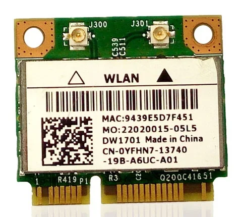 Новинка для Dell DW1701 для Broadcom BCM94313HMGB BCM2070 BCM4313 Half Mini PCI-E BT Bluetooth 3.0 беспроводная карта
Новинка для Dell DW1701 для Broadcom BCM94313HMGB BCM2070 BCM4313 Half Mini PCI-E BT Bluetooth 3.0 беспроводная карта