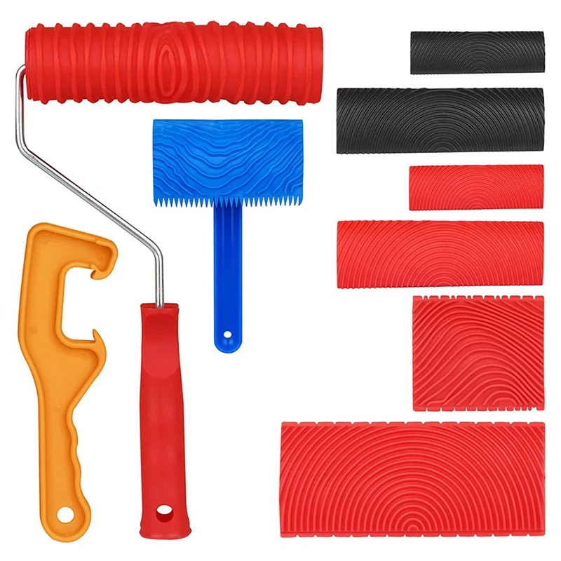 Wood Graining Painting Tool Set Wood Pattern Roller, Art Paint Rubber Wood Graining Tool For DIY Wooden Grain Furniture
Wood Graining Painting Tool Set Wood Pattern Roller, Art Paint Rubber Wood Graining Tool For DIY Wooden Grain Furniture