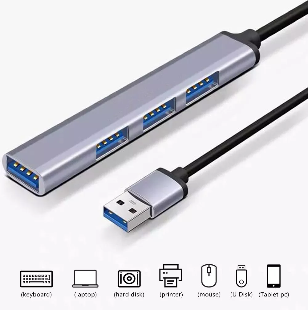 Laptop Mouse Keyboard Hard Drive High Speed 4 Ports USB 30 Hub USB Expander Data Transmission
Laptop Mouse Keyboard Hard Drive High Speed 4 Ports USB 30 Hub USB Expander Data Transmission