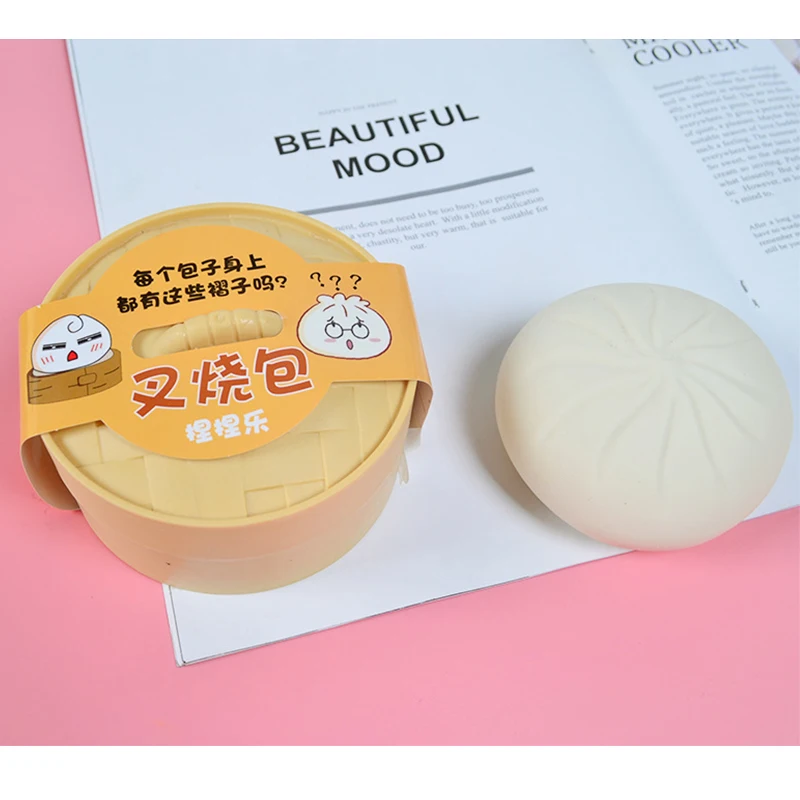 

Steamer Of Steamed Stuffed Bun Fidget Sensory Toy Autism Special Needs Stress Reliever Stress Soft Squeeze Toy Dropshipping
