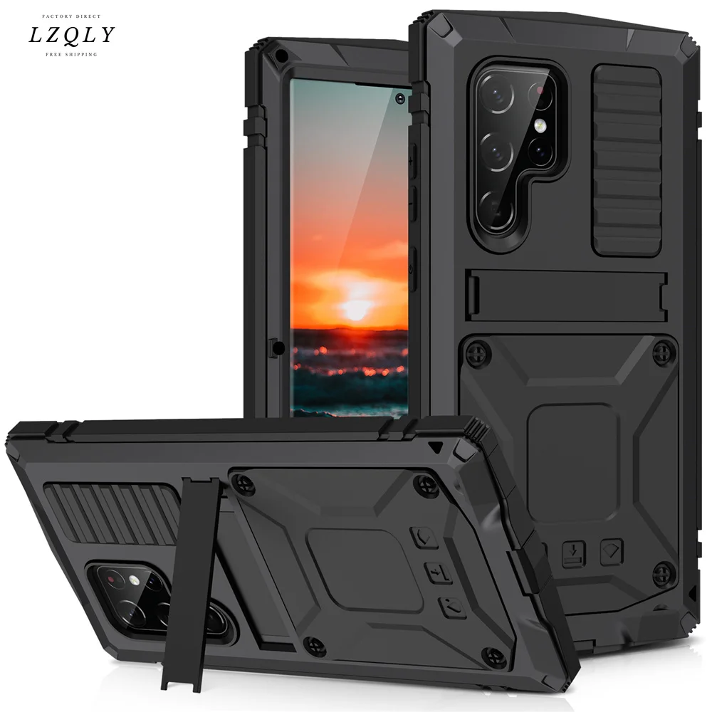 Metal With Stand Built in Screen Protector Cover For Samsung Galaxy S22 Ultra Plus 5G 2022 Case Shockproof Phone Coque Fundas
Metal With Stand Built in Screen Protector Cover For Samsung Galaxy S22 Ultra Plus 5G 2022 Case Shockproof Phone Coque Fundas