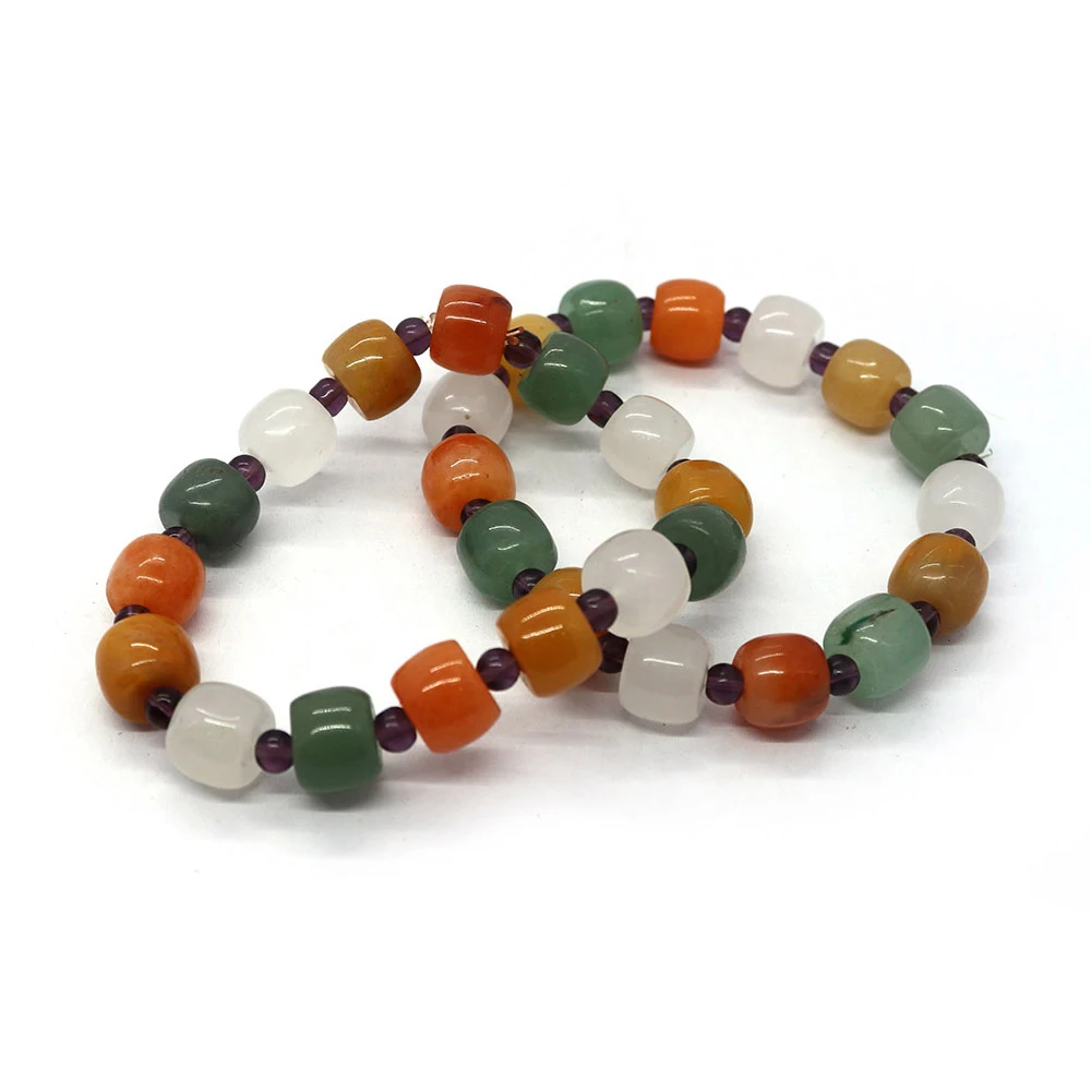 Trendy Natural Stone Agate Bracelet Cylindrical Colored Loose Beads Reiki Bracele Wholesale DIY Jewelry Making Men Women Gift
Trendy Natural Stone Agate Bracelet Cylindrical Colored Loose Beads Reiki Bracele Wholesale DIY Jewelry Making Men Women Gift