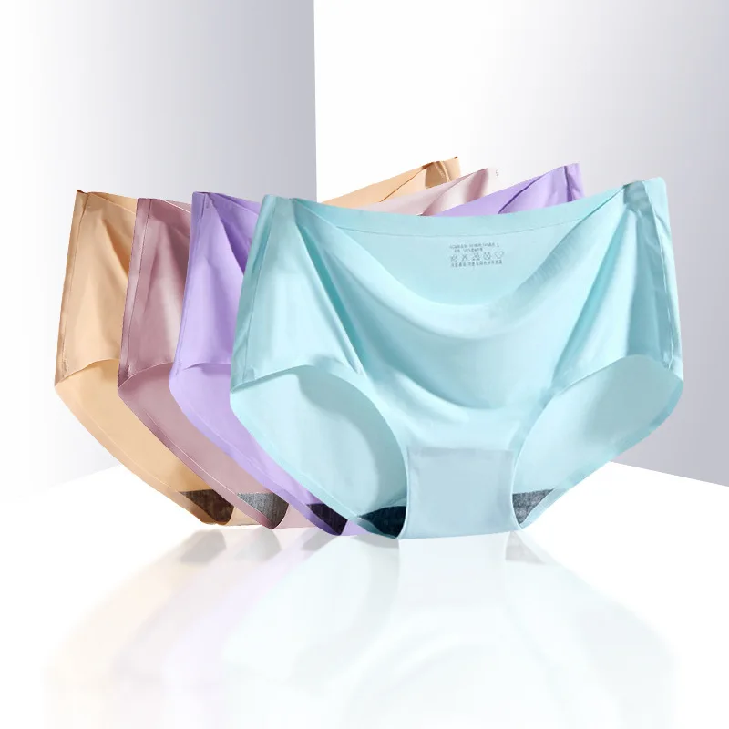 4Pcs Ice Silk Seamless Panties One Piece Thin Breathable Mid-waist Quick-drying Mid-waist Women's Panties Ladies Briefs
4Pcs Ice Silk Seamless Panties One Piece Thin Breathable Mid-waist Quick-drying Mid-waist Women's Panties Ladies Briefs