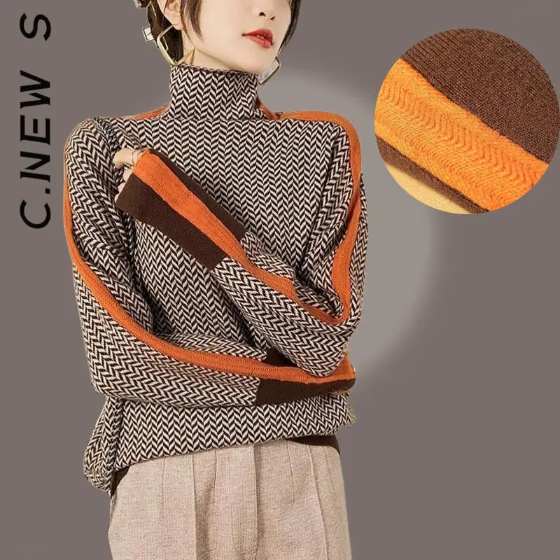 C.New S New Women Sweater Turtleneck Knitted Pullover Warm Women Sweater Basic Slim Top Women Streetwear Casual Female Knitwear
C.New S New Women Sweater Turtleneck Knitted Pullover Warm Women Sweater Basic Slim Top Women Streetwear Casual Female Knitwear