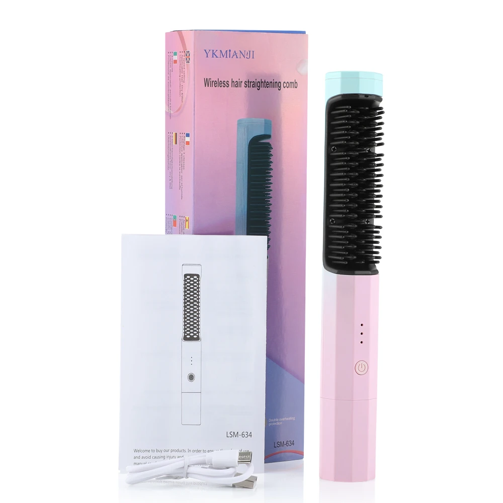Portable Wireless Hair Straightening Comb Rechargeable Straightener Curler Heat Curling Brush Straighten Dual-Purpose Hair Tools
Portable Wireless Hair Straightening Comb Rechargeable Straightener Curler Heat Curling Brush Straighten Dual-Purpose Hair Tools