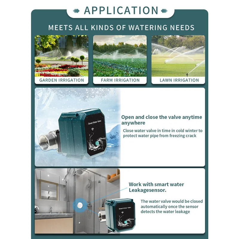Tuya Smart ZigBee Electric Motorized Ball Water Valve Stainless Steel Garden Irrigation Remote Control for Alexa(DN20)
Tuya Smart ZigBee Electric Motorized Ball Water Valve Stainless Steel Garden Irrigation Remote Control for Alexa(DN20)