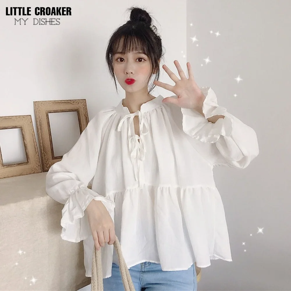 Chiffon Korean Style Fashion Black White Blouse Shirt Big Size Oversize Woman 2022 Summer New Female Loose Long Sleeve Tops
Chiffon Korean Style Fashion Black White Blouse Shirt Big Size Oversize Woman 2022 Summer New Female Loose Long Sleeve Tops