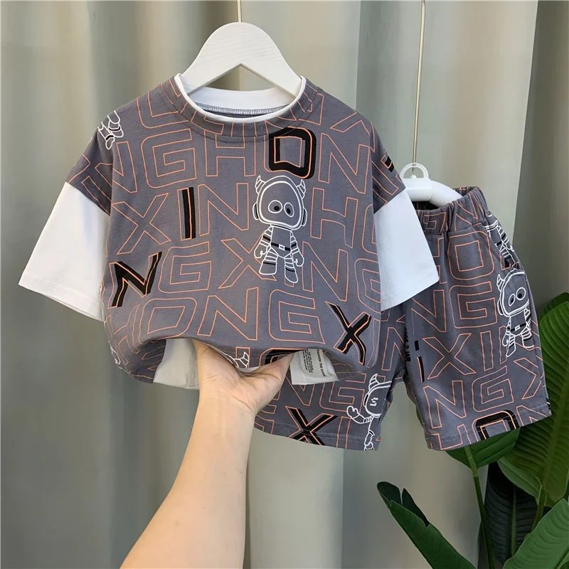 2023 New Summer Boys' Suit Children's Cool boutique kids Clothing Fashion Fashionable Short Sleeve Two Piece Set Hot Sale
2023 New Summer Boys' Suit Children's Cool boutique kids Clothing Fashion Fashionable Short Sleeve Two Piece Set Hot Sale