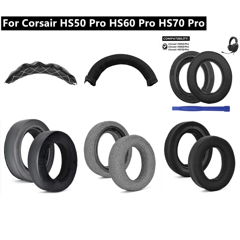 Replacement Ear pads headband for Corsair HS50 Pro HS60 Pro HS70 Pro Headphones Soft Foam Ear Cushions High Quality
Replacement Ear pads headband for Corsair HS50 Pro HS60 Pro HS70 Pro Headphones Soft Foam Ear Cushions High Quality