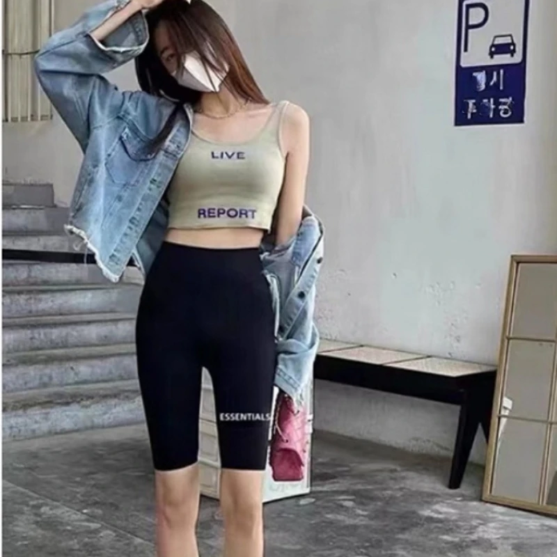 

Essentials Leggings Slim Fit Fitness Women's Shark Pants Bottomed Shorts Thin leg Hip Lift Yoga Sports Elastic Riding Pants