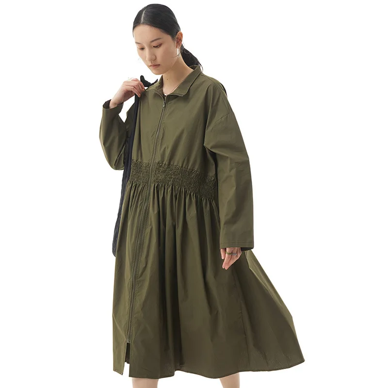 2022 spring new dress loose and thin European and American fashion large size women's elastic pleated dress
2022 spring new dress loose and thin European and American fashion large size women's elastic pleated dress