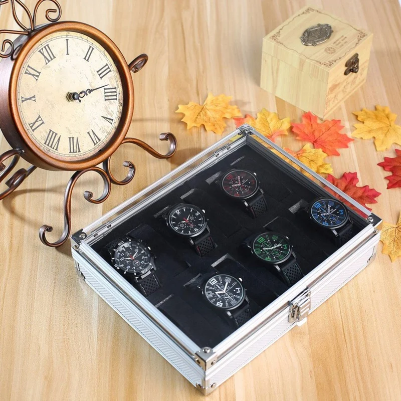 12 Grid Aluminium Watch Storage Case Bracelet Organiser Display Box Pillow Holder
12 Grid Aluminium Watch Storage Case Bracelet Organiser Display Box Pillow Holder