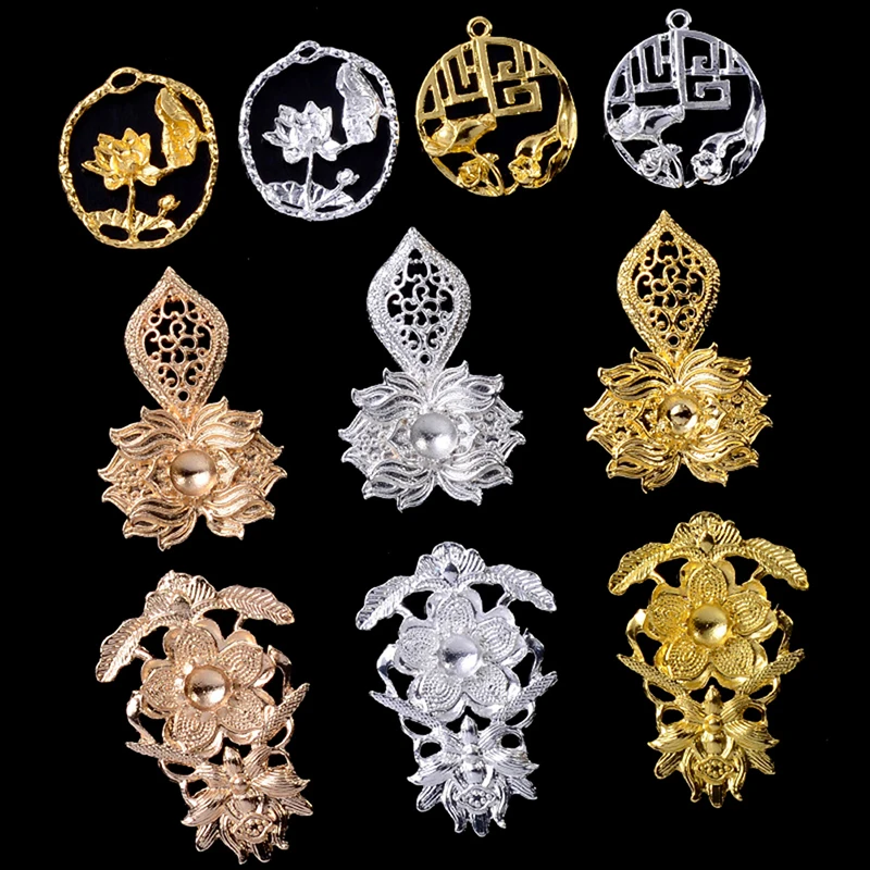 Vintage Metal Flower Pendant Handmade Ornament Tiara Diy Jewelry Accessories Hollow pendant
Vintage Metal Flower Pendant Handmade Ornament Tiara Diy Jewelry Accessories Hollow pendant