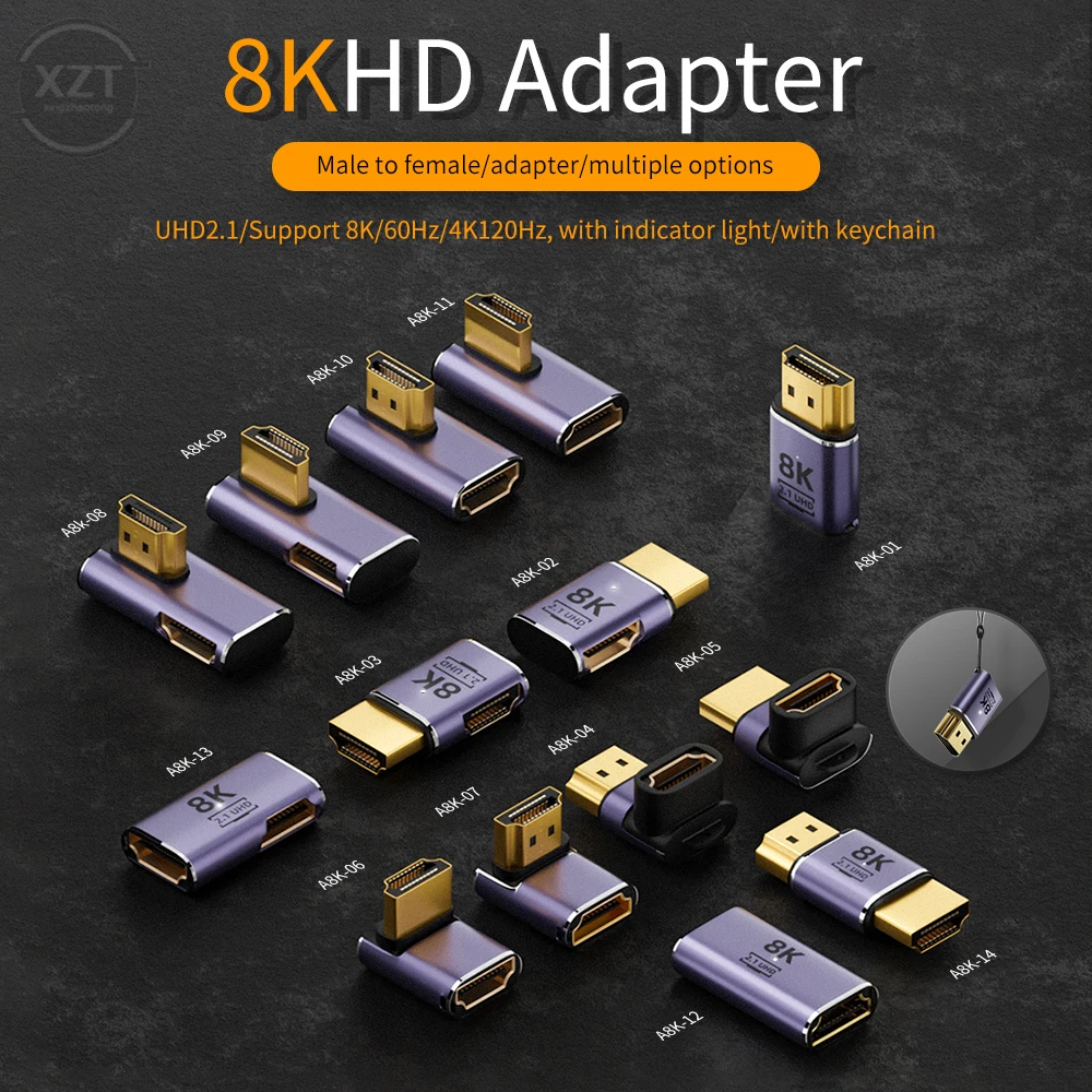 Mini Display Port DP 1.4 HDMI-compatible Adapter Converter Female To Male 8K 60Hz 4K Video For Laptop Computer Monitor Projector
Mini Display Port DP 1.4 HDMI-compatible Adapter Converter Female To Male 8K 60Hz 4K Video For Laptop Computer Monitor Projector