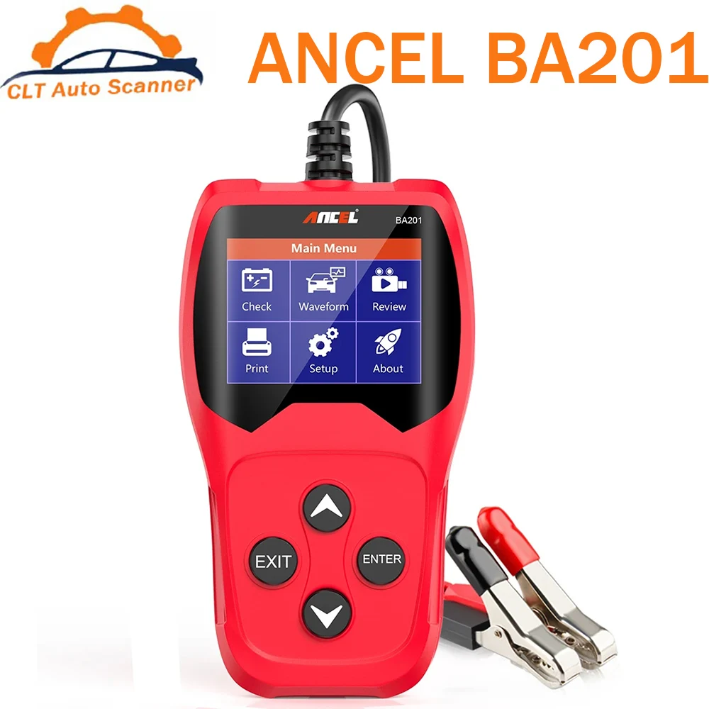 ANCEL BA201 Battery Tester 12V 100-2000CCA Cranking Charging Cricut Load Tester Car Battery Analyzer Auto Diagnostic Tool
ANCEL BA201 Battery Tester 12V 100-2000CCA Cranking Charging Cricut Load Tester Car Battery Analyzer Auto Diagnostic Tool