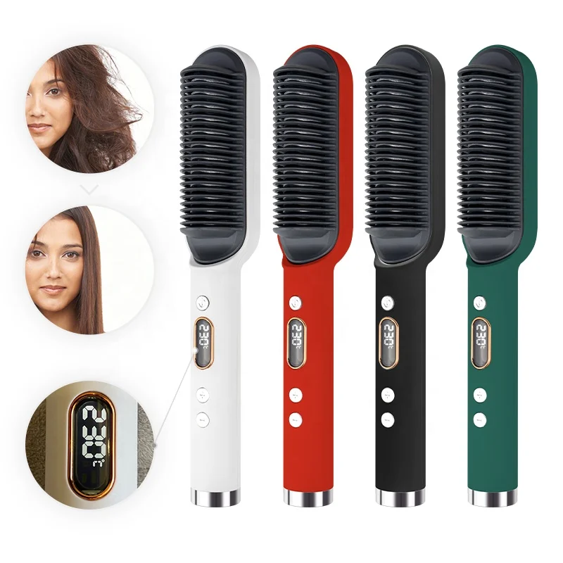 Electric Comb Hair Straightener With LCD Display Hair Straightening Brush PTC Heating Flat Iron 230° Styler Curling Iron
Electric Comb Hair Straightener With LCD Display Hair Straightening Brush PTC Heating Flat Iron 230° Styler Curling Iron