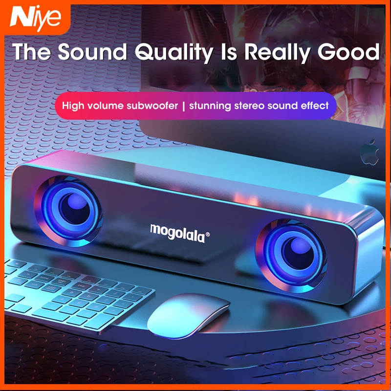 Computer AudioDesktop Long Bar Small Speaker Desktop Bluetooth5.0 Home Subwoofer Notebook USB Wired Speaker Music Player Speaker
Computer AudioDesktop Long Bar Small Speaker Desktop Bluetooth5.0 Home Subwoofer Notebook USB Wired Speaker Music Player Speaker