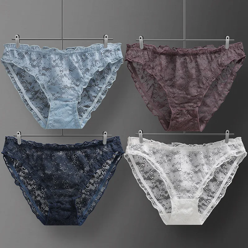 Sexy Women's Briefs Female Mid Waist Underwear Panties Retro Lace Traceless Panty Beautiful Flowers Women's Seamless Underpants
Sexy Women's Briefs Female Mid Waist Underwear Panties Retro Lace Traceless Panty Beautiful Flowers Women's Seamless Underpants