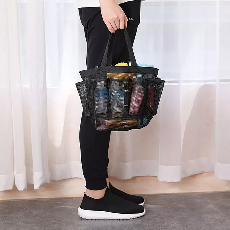 7 Storage Pockets Portable Mesh Shower Caddy Quick Dry Shower Tote Hanging Bath Toiletry Organizer Bag Double Handles 
7 Storage Pockets Portable Mesh Shower Caddy Quick Dry Shower Tote Hanging Bath Toiletry Organizer Bag Double Handles
