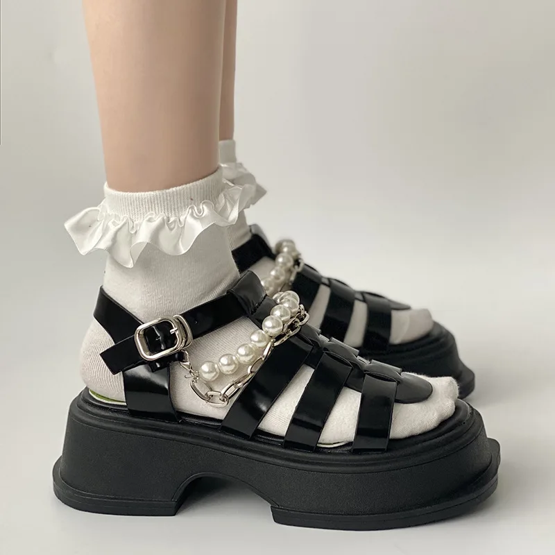 Platform Sandals Women'ssummer 2022 New All-match Black Thick-soled Sandals Net Red Heightened Casual Roman Beach Shoes Forwomen
Platform Sandals Women'ssummer 2022 New All-match Black Thick-soled Sandals Net Red Heightened Casual Roman Beach Shoes Forwomen