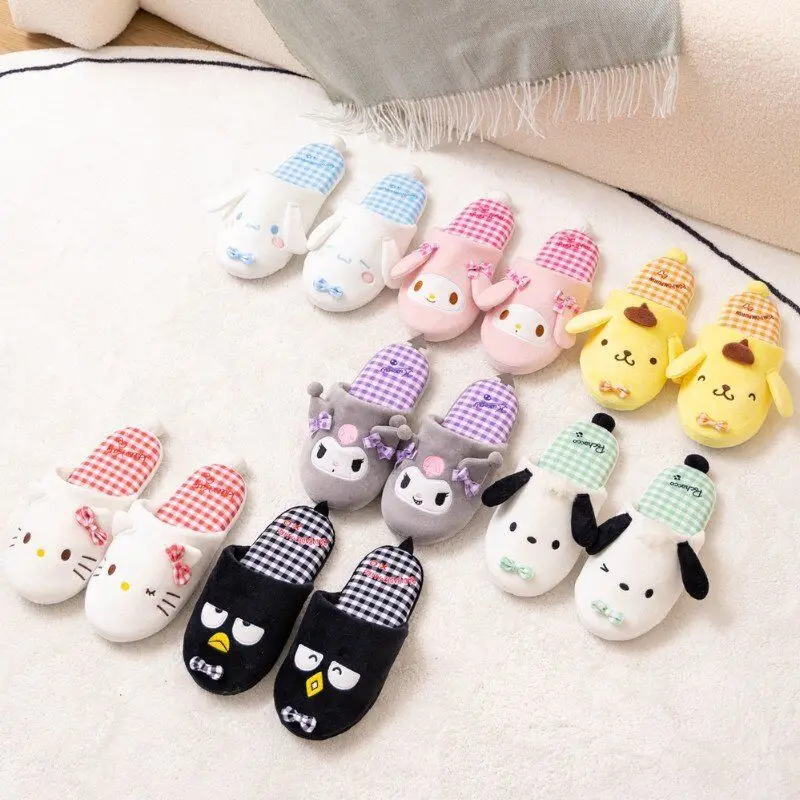 Kawaii Sanrioed Anime Cartoon series mymelody Kuromi Cinnamoroll Cute Fashion Soft plush Home indoor floor cotton slippers
Kawaii Sanrioed Anime Cartoon series mymelody Kuromi Cinnamoroll Cute Fashion Soft plush Home indoor floor cotton slippers