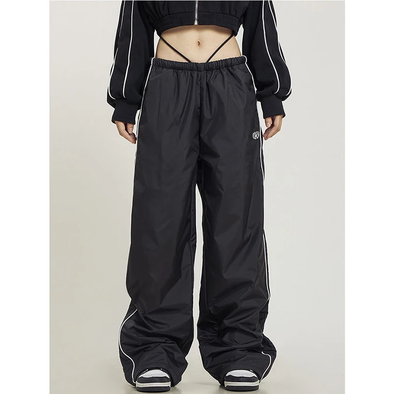 Deeptown Y2k Harajuku Vintage Parachute Pants Woman Wide Leg Black Baggy Striped Joggers Hippie Sport Trousers 90s Aesthetic Hot
Deeptown Y2k Harajuku Vintage Parachute Pants Woman Wide Leg Black Baggy Striped Joggers Hippie Sport Trousers 90s Aesthetic Hot