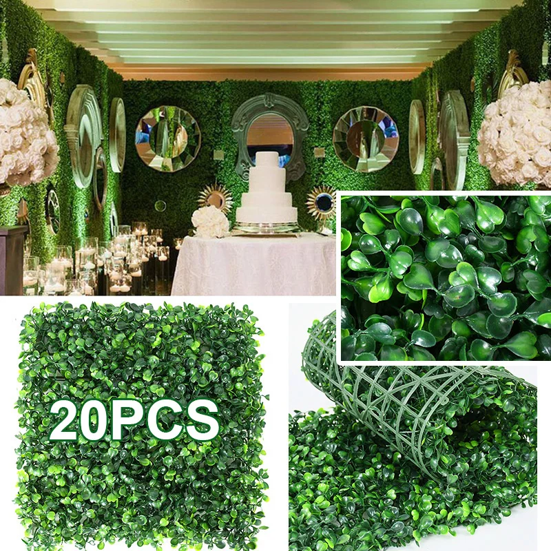 6/10/20pcs Artificial Plants Grass Wall Backdrop Flowers Wedding Boxwood Hedge Panels for Indoor Outdoor Home Garden Wall Decor
6/10/20pcs Artificial Plants Grass Wall Backdrop Flowers Wedding Boxwood Hedge Panels for Indoor Outdoor Home Garden Wall Decor