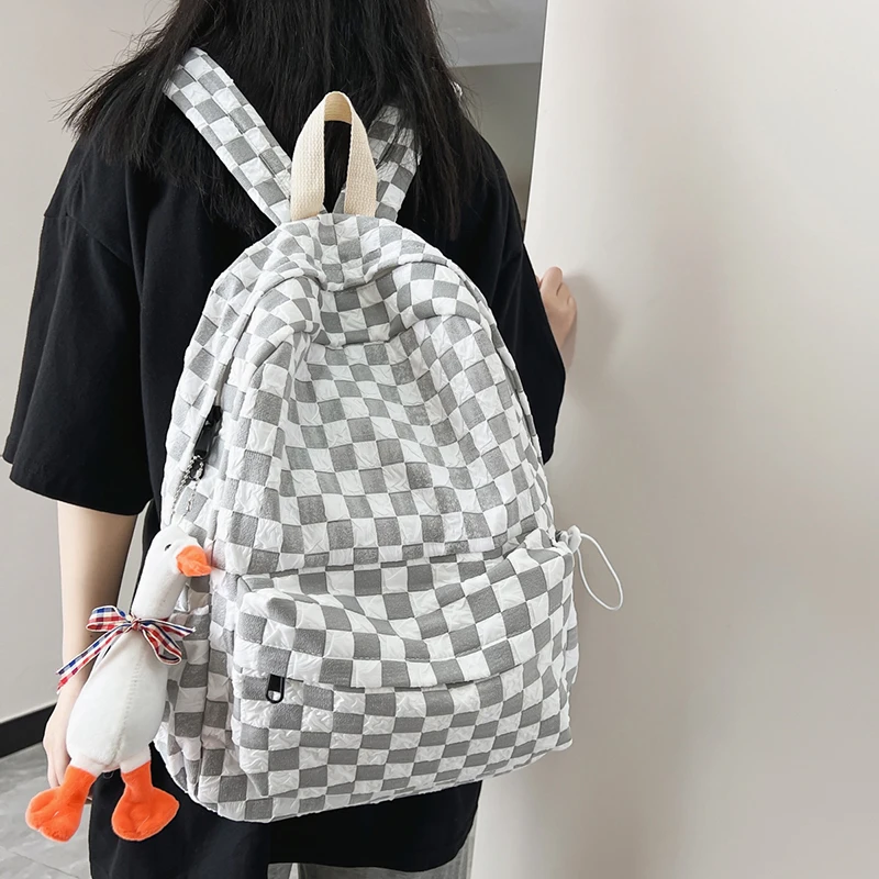 Simple Plaid Backpack For Women 2022 Candy Color Waterproof School Bags For Teenagers Girls Cute Student Bookbag Travel Backpack
Simple Plaid Backpack For Women 2022 Candy Color Waterproof School Bags For Teenagers Girls Cute Student Bookbag Travel Backpack