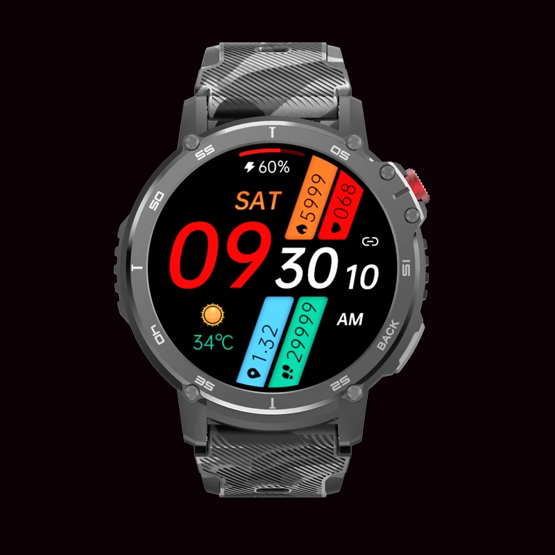 

Спортивные Смарт-часы для мужчин, водонепроницаемые IP68 Смарт-часы C22, 4G ROM, поддержка подключения гарнитуры, Смарт-часы 400 мАч, срок службы батареи 7 дней