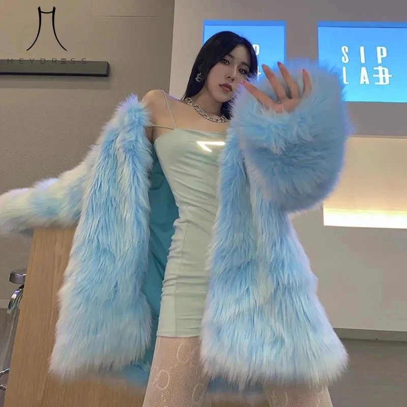2022 women elegant blue faux fur coats female long sleeve winter thick warm outerwears lady fashion oversize coats
2022 women elegant blue faux fur coats female long sleeve winter thick warm outerwears lady fashion oversize coats