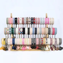 2022 New Braided JADORE Letters Embroidered Friendship Bracelets Handmade Retro Boho Weave Adjustable Rope Bracelets for Woman