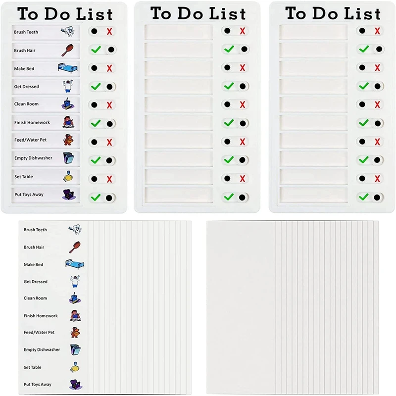 Pack Of 3 Memo Boards, Removable Plastic Chore Chart, To-Do List Sliding Boards With 40 Paper
Pack Of 3 Memo Boards, Removable Plastic Chore Chart, To-Do List Sliding Boards With 40 Paper