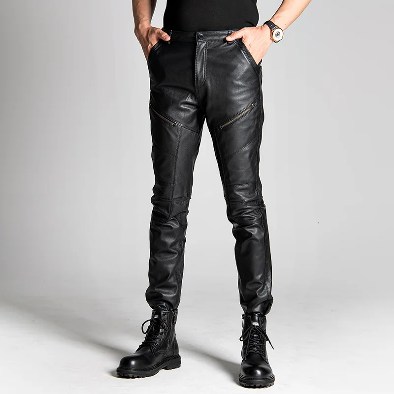 Nature Men Winter New Goat Leather Pants Korean Windproof Warm Pencil Male Fashion Casual Motorcycle Cycling Trousers
Nature Men Winter New Goat Leather Pants Korean Windproof Warm Pencil Male Fashion Casual Motorcycle Cycling Trousers