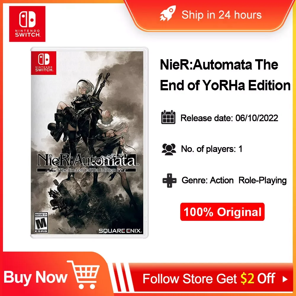 NieR Automata The End of YoRHa Edition Games 1 игрок экшн ролевая игра жанр ТВ и ручной режим игры
NieR Automata The End of YoRHa Edition Games 1 игрок экшн ролевая игра жанр ТВ и ручной режим игры