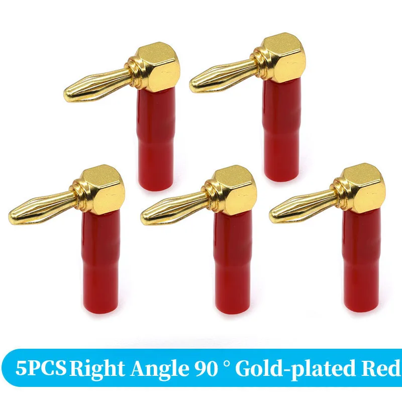 5 шт. L-образный банановый разъем Stlxy 4 мм красный черный
