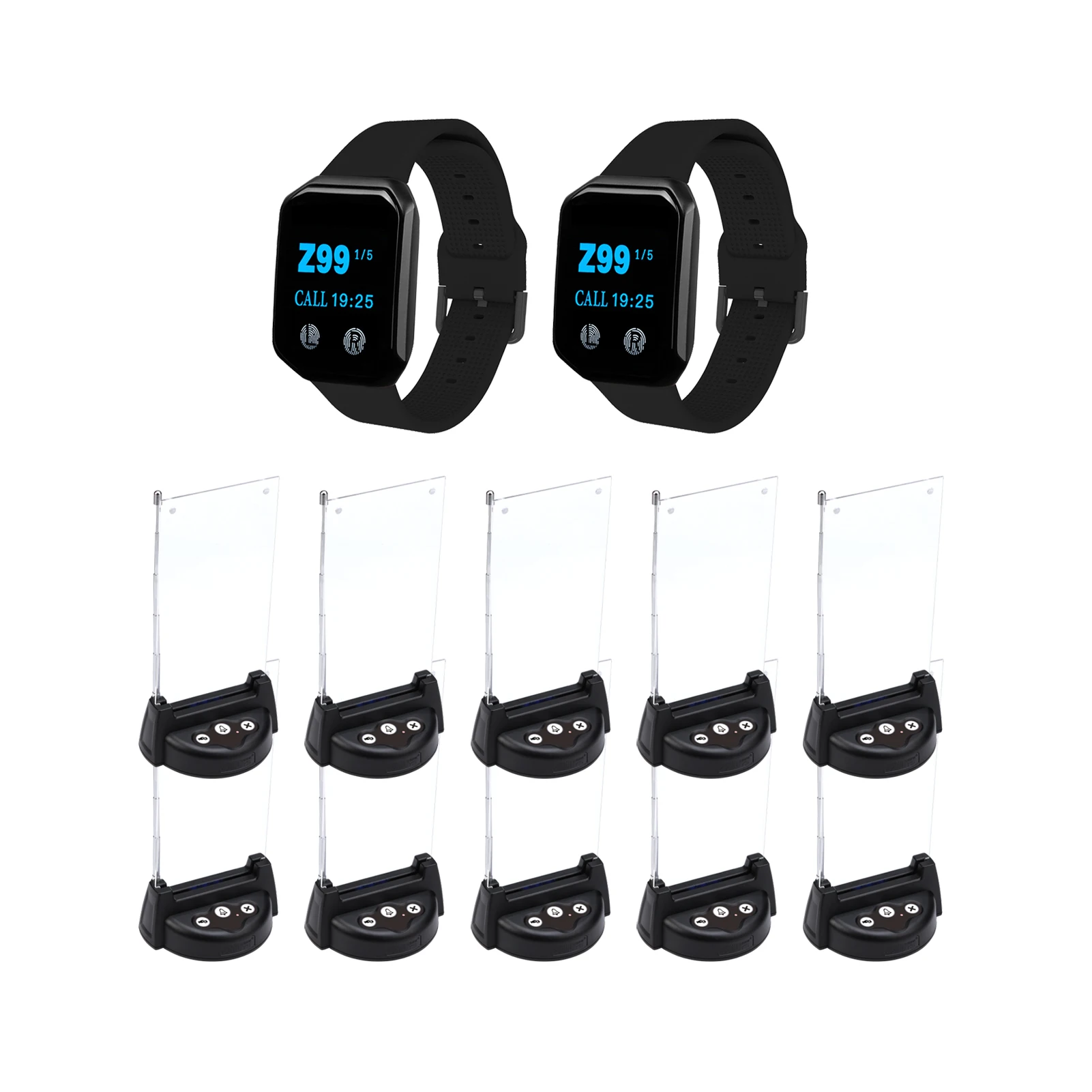 BYHUBYENG Wireless Calling Customer Pager 2 Pcs Watch Receiver 10 Pcs Menu Order Pay System For Restaurant Bar KTV 
BYHUBYENG Wireless Calling Customer Pager 2 Pcs Watch Receiver 10 Pcs Menu Order Pay System For Restaurant Bar KTV