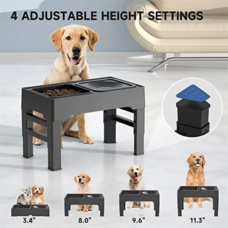 Elevated Dog Bowl, Adjustable Raised Dog Bowl with Slow Feeder Dog Bowl and Dog Water Bowl Non-Spill for Small Medium Large Dogs
Elevated Dog Bowl, Adjustable Raised Dog Bowl with Slow Feeder Dog Bowl and Dog Water Bowl Non-Spill for Small Medium Large Dogs