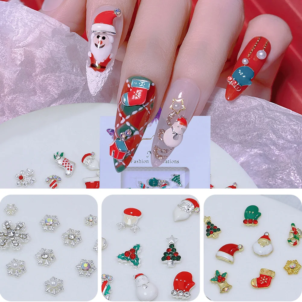 Christmas Nail Art Decorations Kits 3D Resin Nail Charm Snowflakes Xmas Tree Santa Claus Alloy Rhinestones Nail Art Accessories
Christmas Nail Art Decorations Kits 3D Resin Nail Charm Snowflakes Xmas Tree Santa Claus Alloy Rhinestones Nail Art Accessories