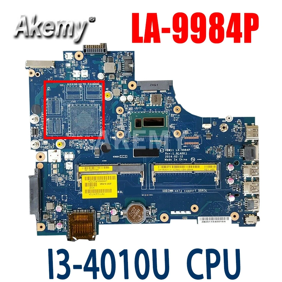Материнская плата Akemy VBW11 LA-9984P для Dell 17R 3737 5737 CN-01CFYT 01CFYT Series SR16Q I3-4010U
Материнская плата Akemy VBW11 LA-9984P для Dell 17R 3737 5737 CN-01CFYT 01CFYT Series SR16Q I3-4010U